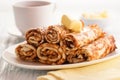 Traditional Russian thin pancakes