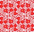 Traditional Russian vector seamless pattern in khokhloma style. Can be used for banner, card, poster, invitation etc.