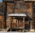 Traditional Russian wooden church of the Resurrection from village of Patakino. Royalty Free Stock Photo