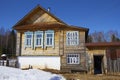 Traditional Russian wooden house Royalty Free Stock Photo