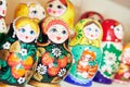 Traditional russian wooden nesting dolls