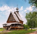 Traditional Russian Wooden Wooden Church of St. Nicholas in Suzdal, Russia Royalty Free Stock Photo