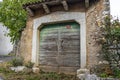 Traditional rustic entrance in the Karst region in Slovenia