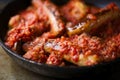 Traditional rustic italian sunday meat tomato sauce gravy