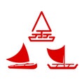 Traditional sailing canoe