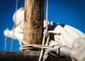 Traditional sailing mast and knot Royalty Free Stock Photo