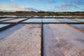 Traditional salt extraction area Salinas in Figueira da Foz, Portugal