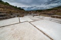 Traditional salt minery in Salinas de AÃÂ±ana Royalty Free Stock Photo