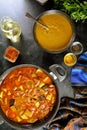 Traditional Sambar - Recipe Preparation Photos With Photos Of The Final Dish And Traditional Mattha