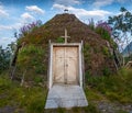 Traditional sami church in Vaisaluokta, Laponia, Sweden Royalty Free Stock Photo