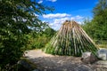 Traditional Sami Hut, Goahti, in Skansen, Stockholm, Sweden