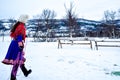 Traditional Sami people in the Norways Lapland, Tromso