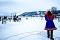 Traditional Sami people in the Norways Lapland, Tromso