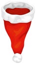 Traditional Santa Claus hat. Icons of different types of hats for Christmas