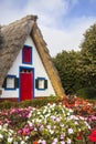 Traditional Santana house at Madeira island