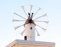 Traditional Santorini windmill Royalty Free Stock Photo