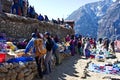 Traditional Saturday market in Namche Bazar, Nepal Royalty Free Stock Photo