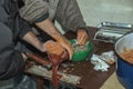 Traditional sausage making 2 Royalty Free Stock Photo