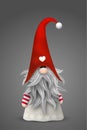 Traditional scandinavian christmas gnome, Tomte, illustration