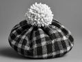 A traditional Scottish Tam o Shanter hat with a pom-pom Royalty Free Stock Photo