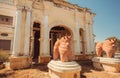 Traditional sculptures of bulls at front of museum Indira Gandhi Rashtriya Manav Sangrahalaya, Mysore in India. Royalty Free Stock Photo