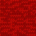 Traditional seamless knitted red pattern. Christmas and New Year design background with a place for text. Vector