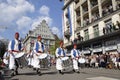 The traditional SechselÃÂ¤uten-Parade at Paradeplatz and Bahnhof-Street in ZÃÂ¼rich-City