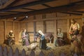 Traditional sense installation of Christmas night with the birth of Jesus in the city