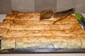 Traditional Serbian cheese pie gibanica close up Royalty Free Stock Photo