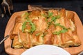 Traditional Serbian cheese pie gibanica Royalty Free Stock Photo
