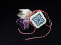 Traditional Romanian sewing pattern Martisor. Royalty Free Stock Photo