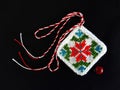Traditional Romanian sewing pattern Martisor. Royalty Free Stock Photo