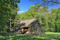 Historic Sheep Shelter in the Lueneburg Heath near Wesel, Lower Saxony, Germany Royalty Free Stock Photo