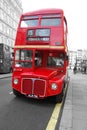 Traditional Shiny London Double Decker Bus, London UK