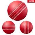 Traditional shiny red cricket ball Royalty Free Stock Photo