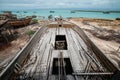 Traditional shipyard on Qeshm island, Iran Royalty Free Stock Photo