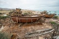 Traditional shipyard on Qeshm island, Iran Royalty Free Stock Photo