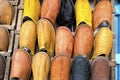 Traditional shoes on a market, Morocco Royalty Free Stock Photo