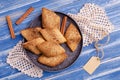 Traditional shortbread cookies with cinnamon