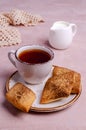 Traditional shortbread cookies with cinnamon