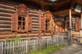 Traditional Siberian wooden house in the Taltsy Architectural-Ethnographic Museum