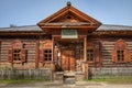 Traditional Siberian wooden house in the Taltsy Architectural-Ethnographic Museum