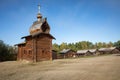 Traditional Siberian wooden house in the Taltsy Architectural-Ethnographic Museum