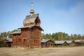 Traditional Siberian wooden house in the Taltsy Architectural-Ethnographic Museum