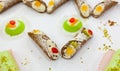 Traditional Sicilian Pastry, Cannoli Siciliani. Royalty Free Stock Photo