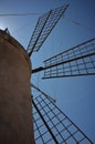 Traditional Sicilian Salt Production Windmill Royalty Free Stock Photo