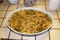 A traditional Sicilian spaghetti dish called `spaghetti con broccoli arriminati` composed of cauliflower, pine nuts, raisins and t