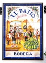 Traditional sign of a restaurant on azulejos, Sevilla