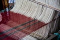 Silk weawing loom Royalty Free Stock Photo