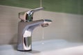 Traditional silver tap dripping Royalty Free Stock Photo